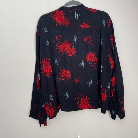 Women's Medium Francesca Rose Japanese Style Button Down Cardigan - Picture 7 of 7